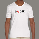 I Am A Coder Men's Programmer V Neck T-Shirt Online