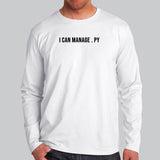 Manage Projects Like a Pro with 'I Can Manage.py' Men's Tee