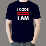 I Code Therefore I Am Men's T-Shirt - Existential Coder