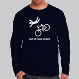 I Do My Own Stunts Funny Bicycle T-shirt For Men