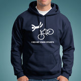 I Do My Own Stunts Funny Bicycle Hoodies For Men