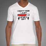 I Don't Age I Level Up Funny Gaming V Neck T-Shirt For Men Online