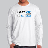 I Eat Asp.net For Breakfast Funny Programmer Full Sleeve T-Shirt For Men Online