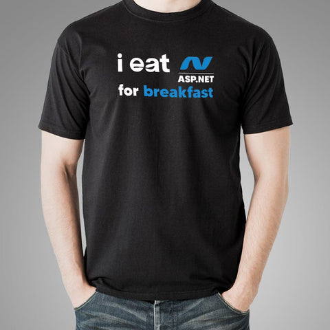 I Eat Asp.net For Breakfast Funny Programmer T-Shirt For Men Online India