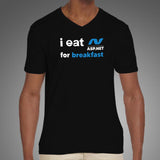I Eat Asp.net For Breakfast Funny Programmer V Neck T-Shirt For Men India