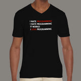I Hate Programming Computer Programmer Coding V Neck T-Shirt For Men online india