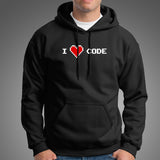 I Love Code Hoodies For Men Online India