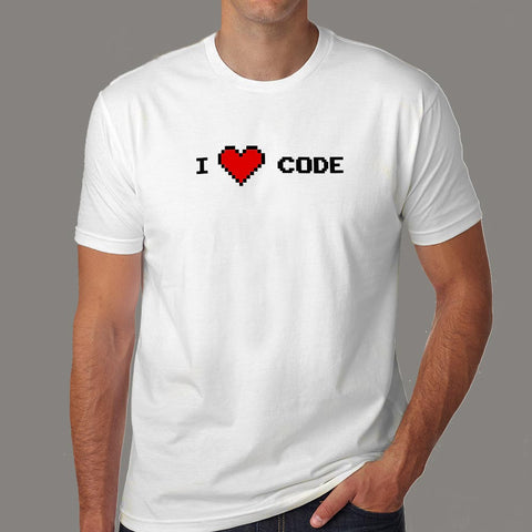 I Love Code T-Shirt For Men Online India