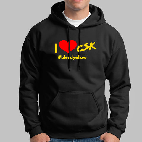 I Love CSK Men's Chennai Super Kings Hoodies For Men India