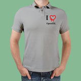 I Love/Heartbleed OpenSSL Polo T-Shirt For Men