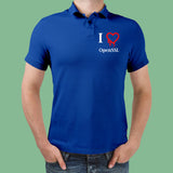 I Love/Heartbleed OpenSSL Polo T-Shirt For Men