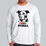 I Love Pitbull Full Sleeve T-Shirt India
