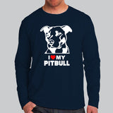 I Love Pitbull T-Shirt For Men