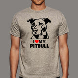 I Love Pitbull T-Shirt For Men India
