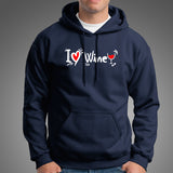 I Love Wine Men's Wine Lover Hoodies