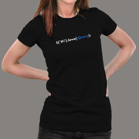 I love jQuery Women's T-Shirt Online India