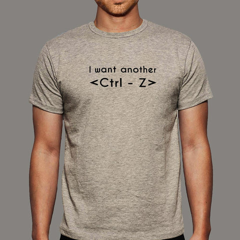 I Want Another Chance Ctrl Z Men's Geek T-Shirt
