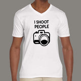 I Shoot People Funny Men's v neck T-shirt online 