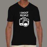 I Shoot People Funny Men's attitude v neck T-shirt online india