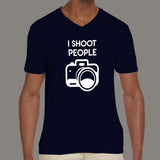 I Shoot People Funny Men's v neck T-shirt online india