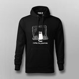 I Work On Computers funny cat Hoodie For Men Online India