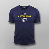 I Am A Social Vegan I Avoid Meet Funny T-shirt For Men