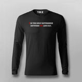 I AM THE DIFFERENCE BETWEEN FIT AND FAT Gym Full Sleeve T-shirt For Men Online Teez