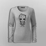 I Am Groot Fullsleeve T-Shirt For Women India