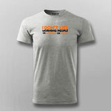 I Don't Like Morning People Funny Sarcastic T-Shirt For Men