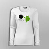 I Fixed It Android Fixes Apple Funny Tech T-Shirt For Women