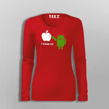 I Fixed It Android Fixes Apple Funny Tech T-Shirt For Women