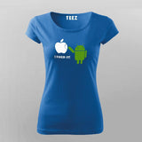 I Fixed It Android Fixes Apple Funny Tech T-Shirt For Women