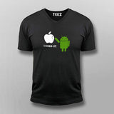 I Fixed It Android Fixes Apple Funny Tech V Neck T-Shirt India