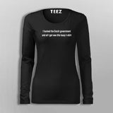 I Hacked The Dutch Government Full Sleeve T-Shirt For Women India
