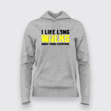 I Like Long Walks Away From Everyone Women's Attitude T-Shirt