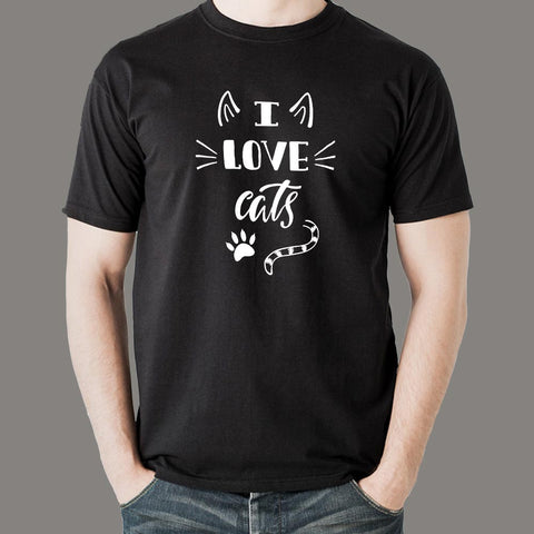 I Love Cats T-Shirt For Men Online India
