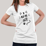 I Love Cats T-Shirt For Women