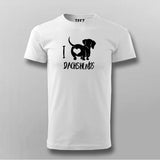 I Love Dachshunds T-Shirt For Men Online India