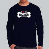 I Love My Boxer Men's Boxer Dog T-Shirt