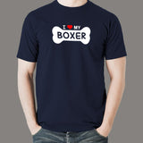 I Love My Boxer Men's Boxer Dog T-Shirt