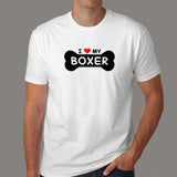 I Love My Boxer Men's Boxer Dog T-Shirt Online India