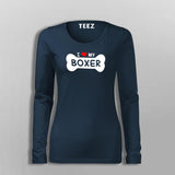 I Love My Boxer Women's Boxer Dog T-Shirt