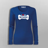 I Love My Boxer Women's Boxer Dog T-Shirt