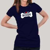 I Love My Boxer Women's Boxer Dog T-Shirt