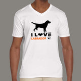 I Love Labrador V Neck T-Shirt India