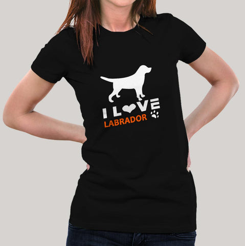 I Love Labrador T-Shirt For Women Online India