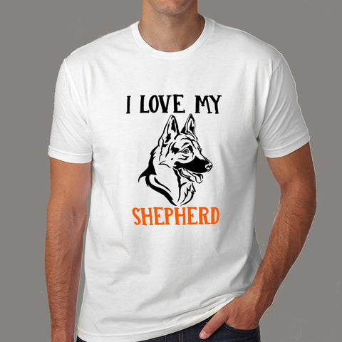 I Love My Shepherd T-Shirt For Men Online India