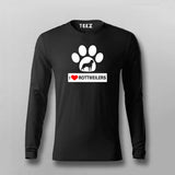 I Love Rottweiler T-Shirt For Men