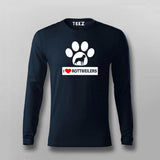 I Love Rottweiler T-Shirt For Men