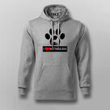 I Love Rottweiler Hoodies For Men